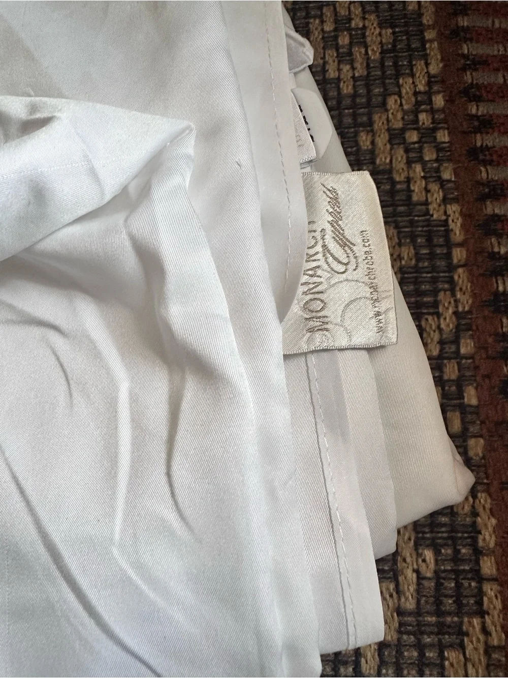 Monarch Cypress Microfiber White Queen Size Flat Sheet